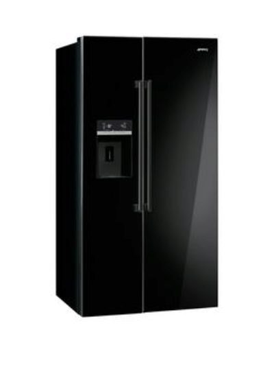 Smeg Sbs63Ned American Style 2-Door No Frost Fridge Freezer - Black Smeg Sbs63Ned American Style 2-Door No Frost Fridge Freezer - Black